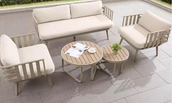 Good price Hot Sale Outdoor sofa with aluminum Materials and rope Gardens Courtyards and Villas online