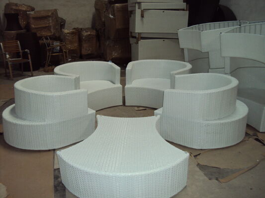 Guter Preis Außenmöbel Set 5 Stück Wetterbeständig UV-beständig Seil Dauerhaltig Aluminiumrahmen Ideal für Gärten Innenhöfe Villen Online