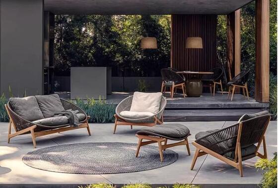 Good price Patio Sofa Set 4Pieces Weather Resistant UV Resistant Rope Durable Aluminum Frame Ideal For Gardens Courtyards Villas online