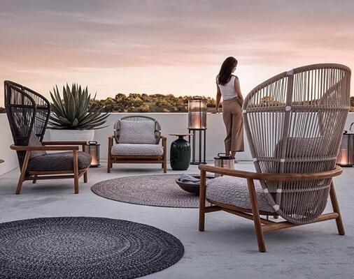 Guter Preis Gartensofa Set 4 Stück Wetterbeständig UV-beständig Seil Dauerhaltig Aluminiumrahmen ideal für Gärten Innenhöfe Villen Online