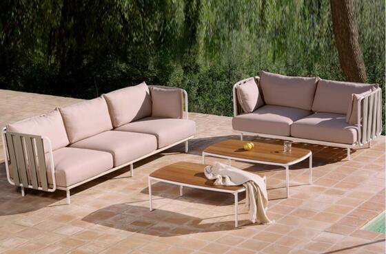 Guter Preis Seil-Außensofa-Set im europäischen Stil mit wetterfestem Gartenmöbel Online