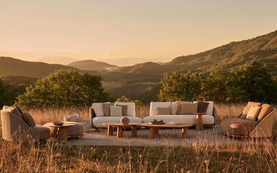 Guter Preis Teakholz Hochdichte Schwamm Teaksofa Set Wetterbeständig Online