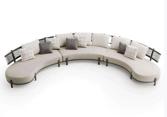 Good price Aluminum outdoor sofa set weather resistant half round shape online