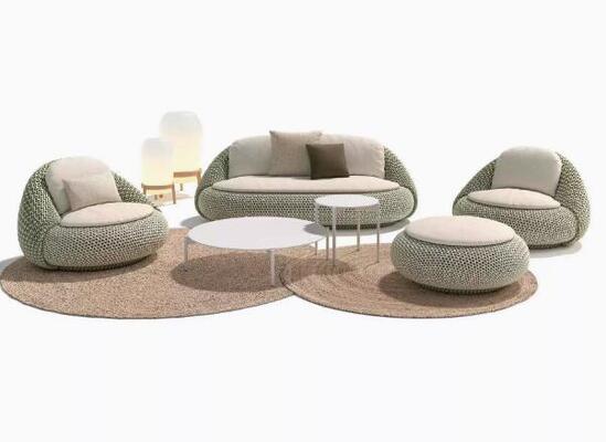 Good price Colorful PE Rattan Wicker Aluminum outdoor sofa set weather resistant online