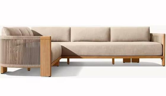 Guter Preis Patio Moderne Wohnzimmermöbel Wasserdicht Gewebtes Seil Garten Sofa mit Kissen Online