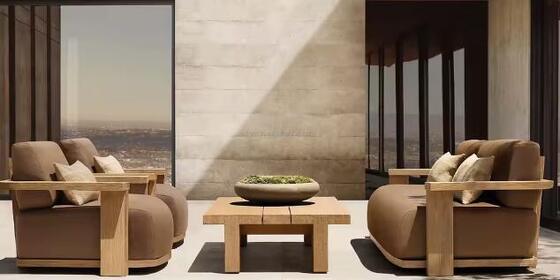 Good price Waterproof Cushion Patio Sectional Sofa Set Balcony Relax Single Teak Wooden online