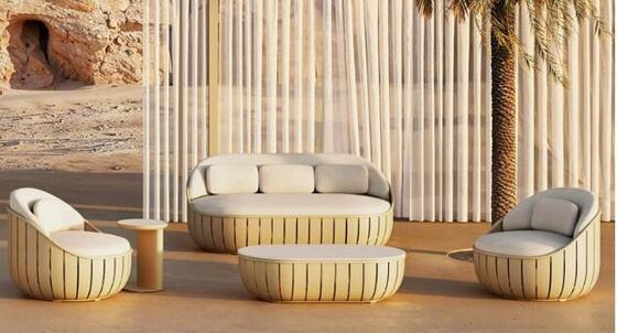 Good price Aluminum Frame Garden Sofa Villa Hotel Rope Patio Couches Leisure Waterproof online