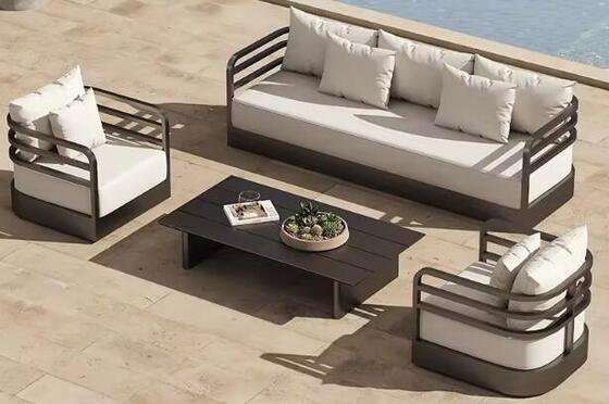 Good price Garden Outdoor Furniture Patio Aluminum Frame Garden Sofa Set Patio Hotel Modernism Patio Metal Frame Chair Set online