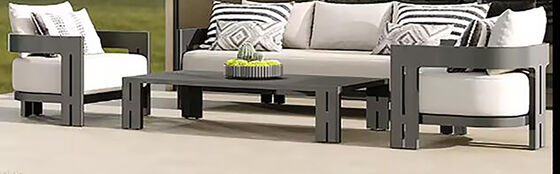 Good price Aluminum Modern Outdoor Patio Furniture Set 4 Piece Garden Sofa Waterproof Cushions All Weather online