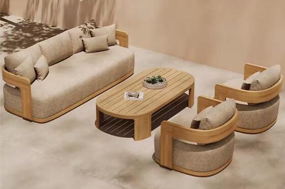 Good price Luxury Teak Wood Outdoor Garden Sofa Set Patio Furniture for Villa Resort Hotels and Balconies online