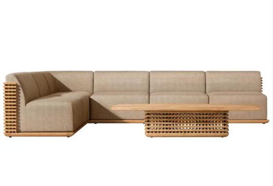 Good price outdoor sofa set Teak Sofa Set Teak Wood Furniture Sectional Patio Garden Sofa Set online