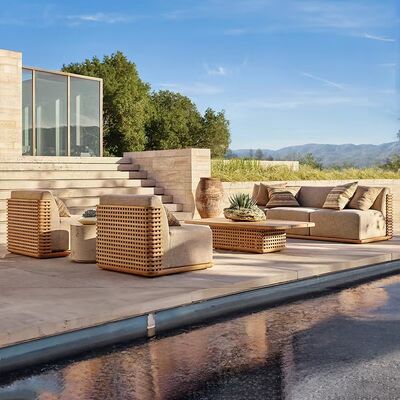 Guter Preis Teakholz-Sofa-Set Möbel aus Teakholz Außensofa-Set Patio Gartensofa-Set Online