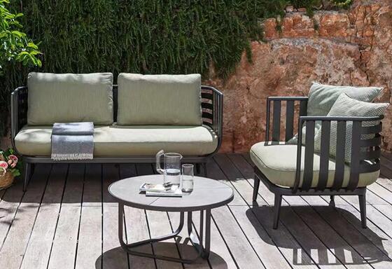 Good price Aluminum frame Rope Furniture outdoor sofa set Patio Sofa Set online