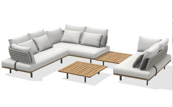 Guter Preis Hochwertige Gartenmöbel-Set Modularer Eck-Teakholz-Terrassen-Outdoor-Sofa Online