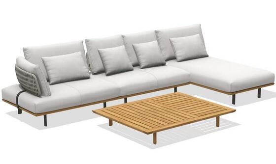 Good price 3pcs hot sale Garden Set Furniture Modular Sectional Teak Patio Outdoor Sofa online