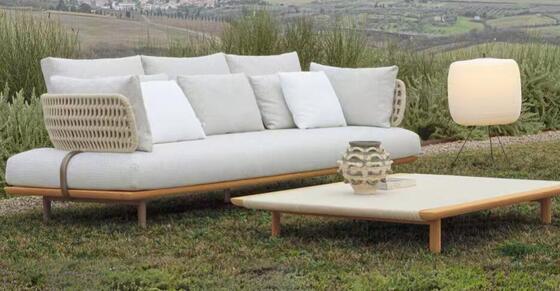 Guter Preis 2 Stück heißer Verkauf Gartenmöbel Modularer Eck-Teakholz-Terrassen-Outdoor-Sofa Online
