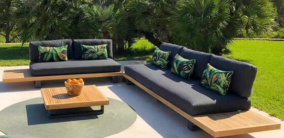 Guter Preis Aluminium Modulares, Anpassbares, Sektionales Lounge-Hotel-Terrassen-Möbel, Modernes Outdoor-Sofa Online