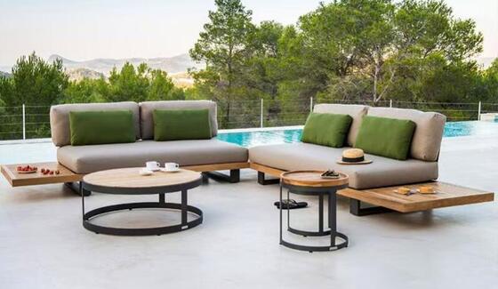 Good price Teak wood Customizable Sectional Lounge Hotel Patio Modern Furniture Outdoor Sofa online