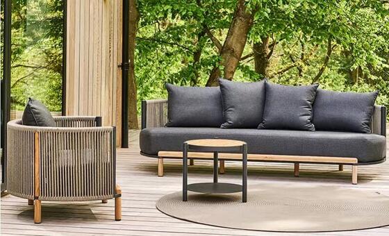 Good price Aluminum rope Patio Modern Furniture Outdoor Sofa Customizable Sectional Lounge Hotel online