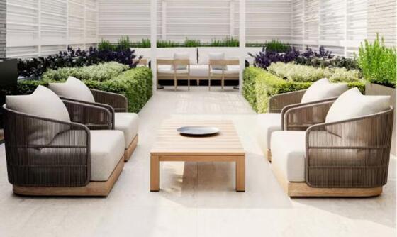 Good price Teak Wood Outdoor Garden Sofa Set Patio Furniture for Hotels and Balconies online