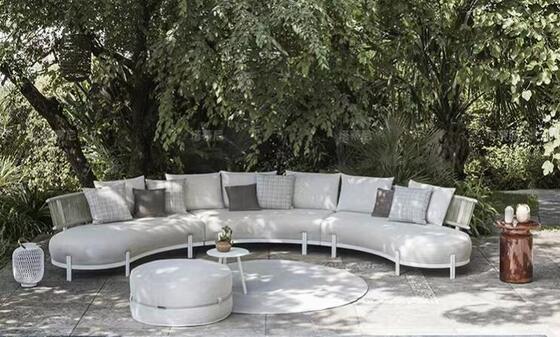 Guter Preis Gartenmöbel Metall und Seil Rattan Sofa Set Terrassenmöbel Luxus Außenmöbel Set Online