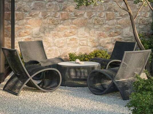 Good price Outdoor Furniture Garden Eco-friendly Rope Table and Chair Set online