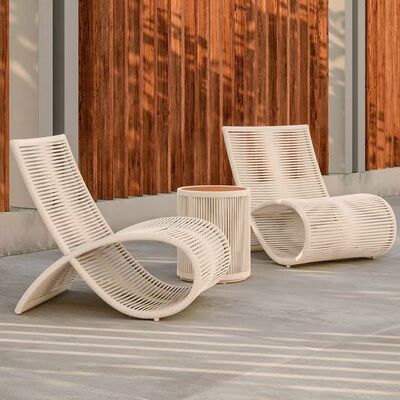 Guter Preis Aluminiumrahmen Seil Tisch- und Stuhl-Set Gartenmöbel Outdoor Umweltfreundlich Online