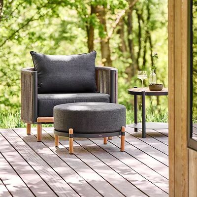 Good price Outdoor leisure set Aluminum frame Rope Table and Chair Set online