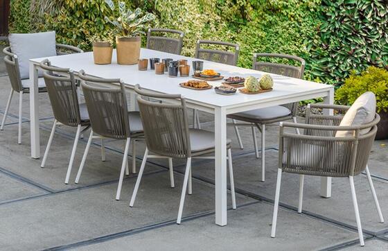 Guter Preis Amerikanischer Stil Hausmöbel Outdoor Esstisch-Set 6-Sitzer Esstisch und Stuhl-Set Online