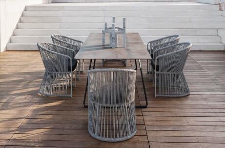 Guter Preis Runder Tisch Terrasstisch und Seilstuhl Rattan Wickelmaterial Online