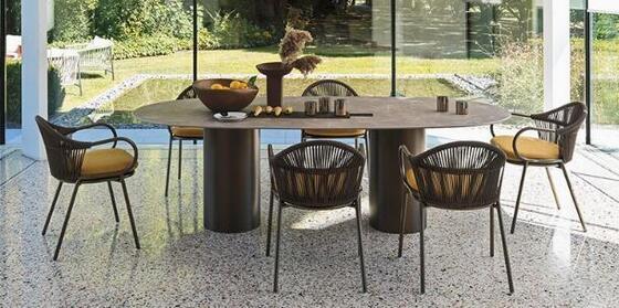 Guter Preis Garten-Set 1 Stück Langtisch-Set 6 Stück Seilstühle Set Terrassenvilla Online